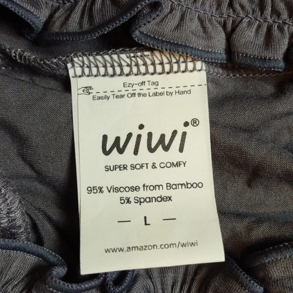 NWT WiWi Large Bamboo High Waist Grey Shorts - Picture 5 of 12